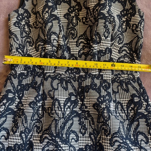 Brooks Brothers Navy White Houndstooth Floral Jacquard Sheath Dress 6 NWT $198 - Picture 6 of 10